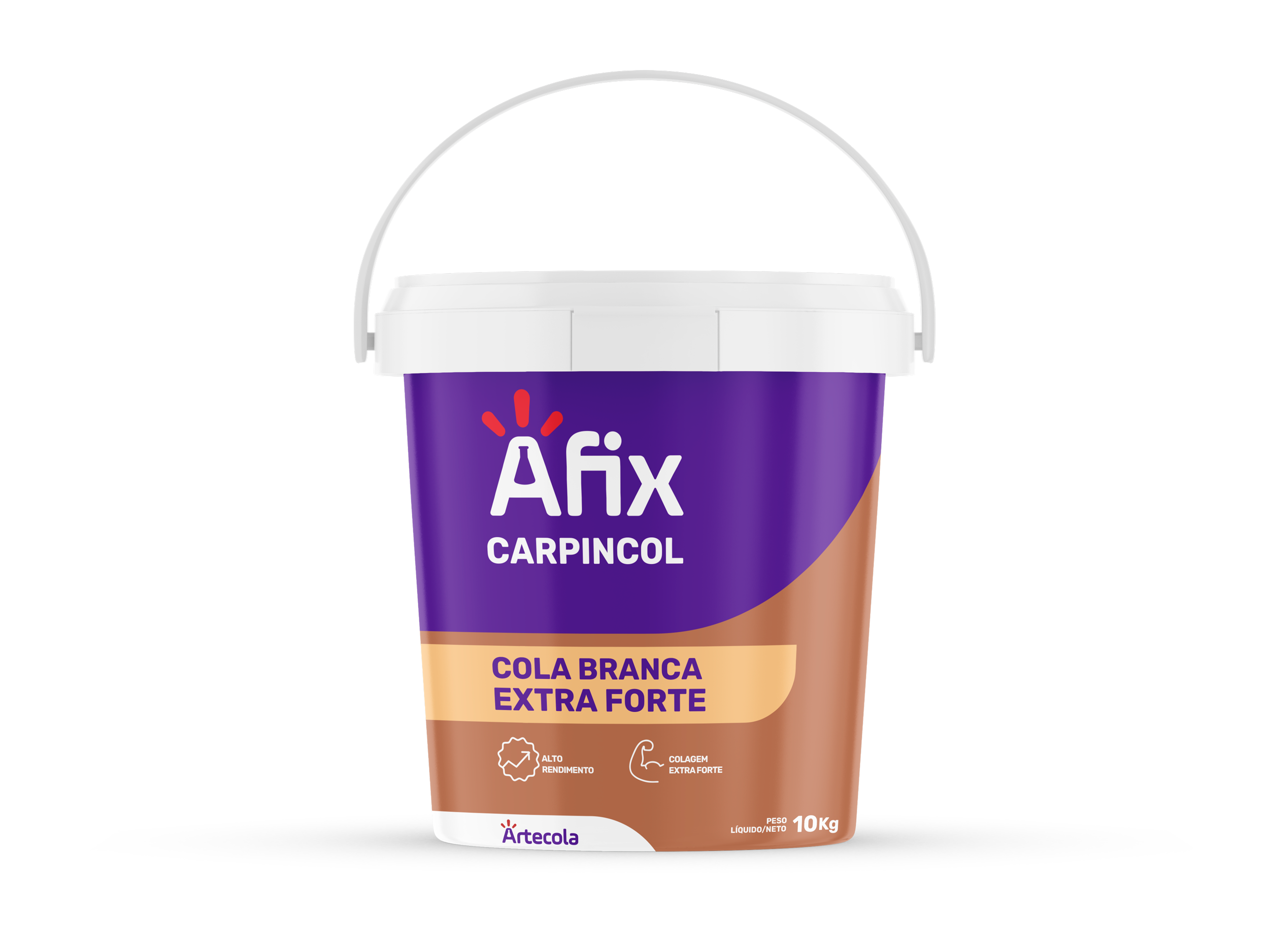 COLA BRANCA EXTRA FORTE 10KG CARPINCOL AFIX ARTEC. - Casa das